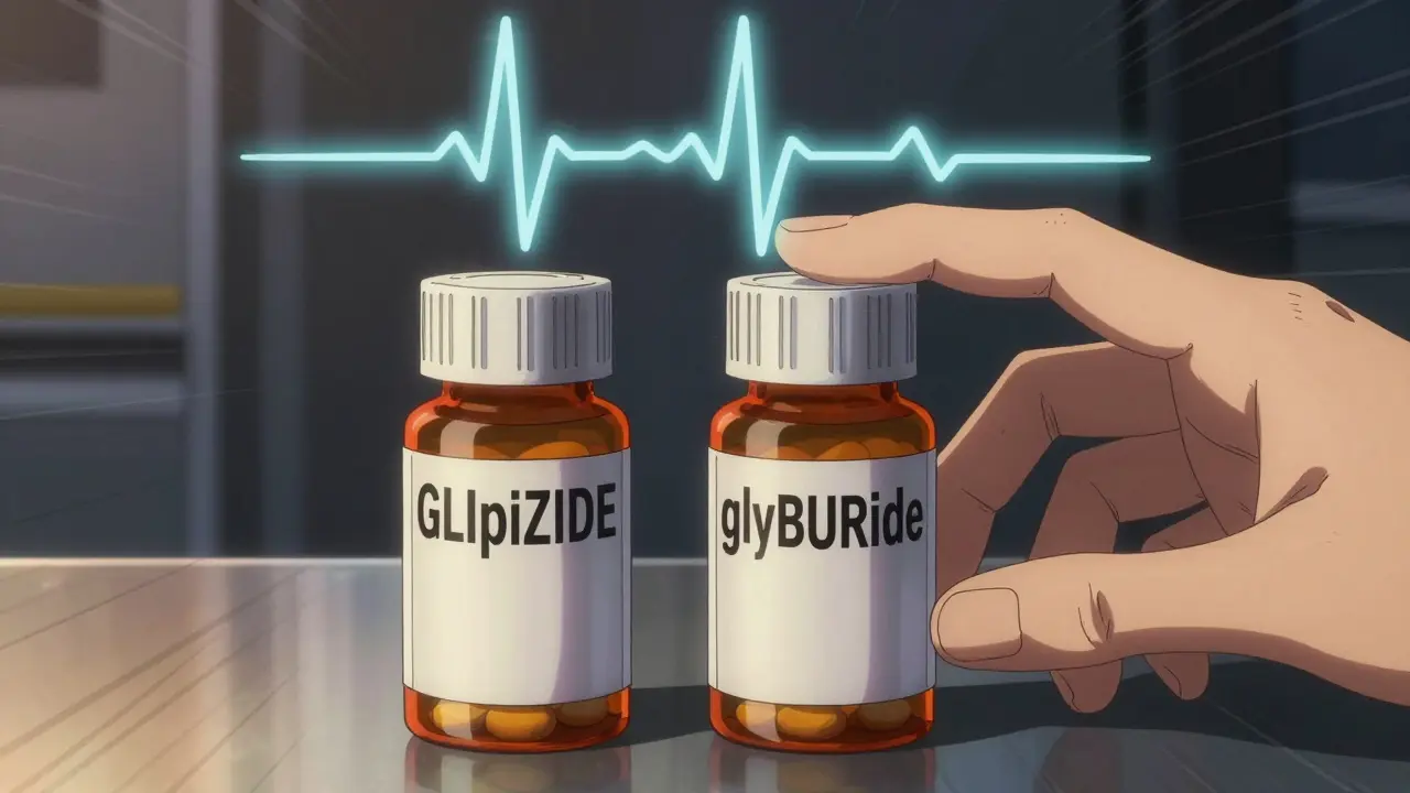 Two similar medication bottles side by side with visual warning of dangerous mix-up.