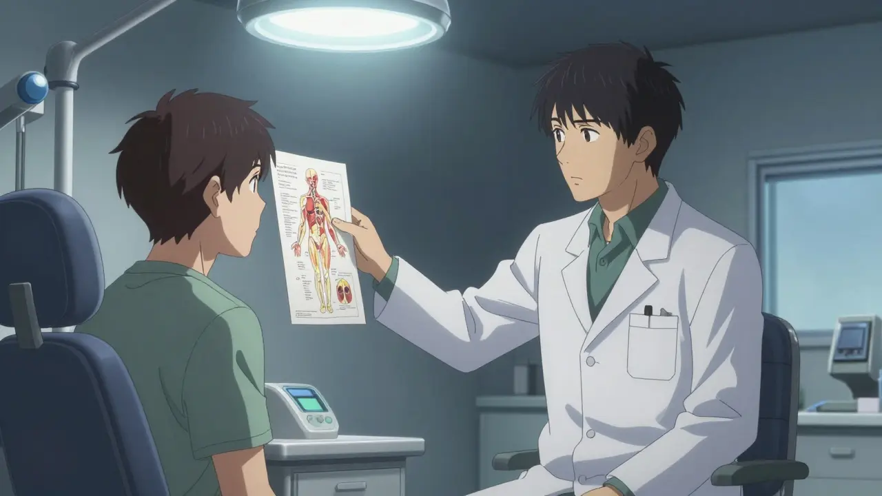 Doctor consulting with patient about strabismus treatment options