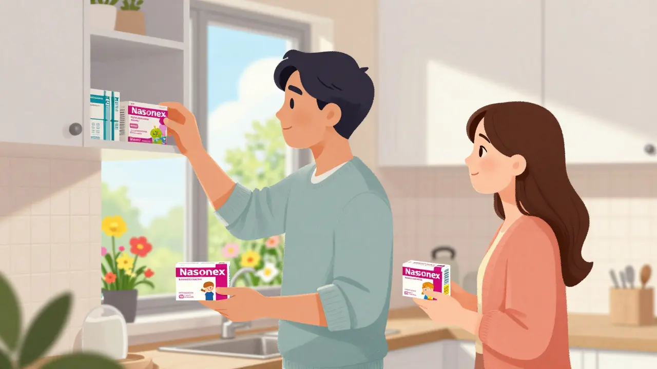 Family stocking up on allergy sprays before spring season begins