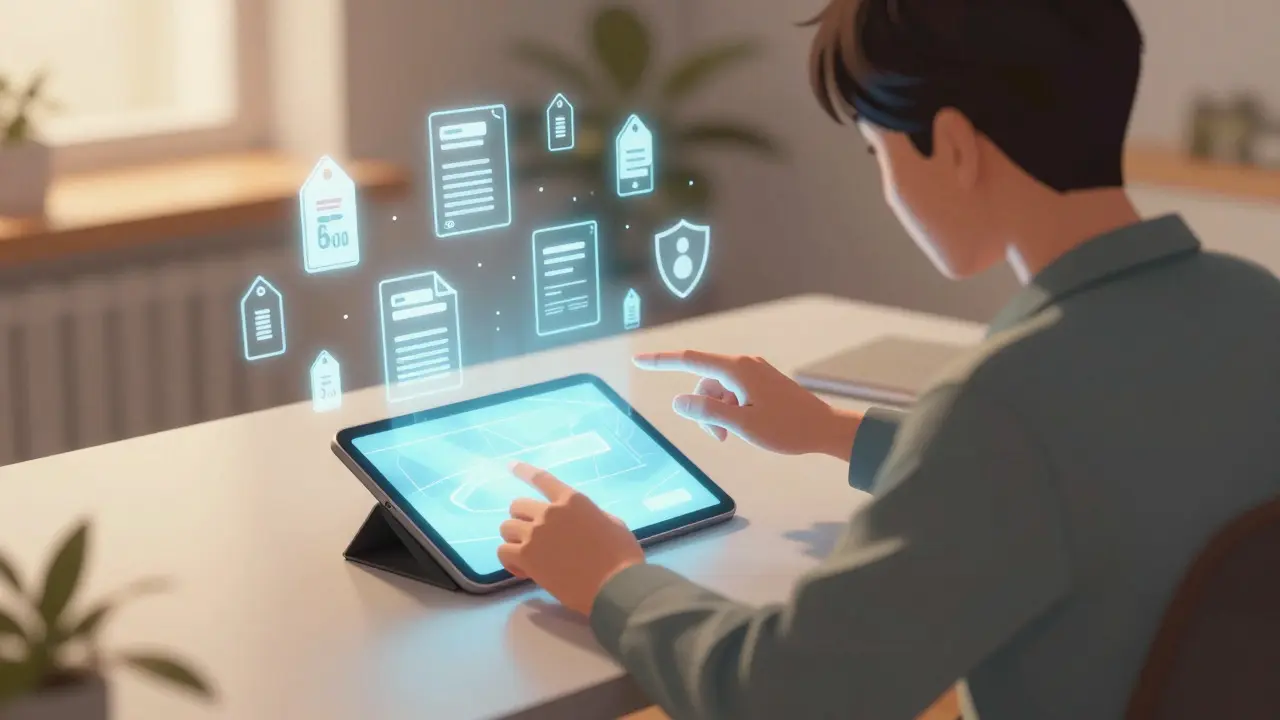 Anime character researching safe online pharmacy options